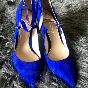 Jessica Simpson royal blue heels